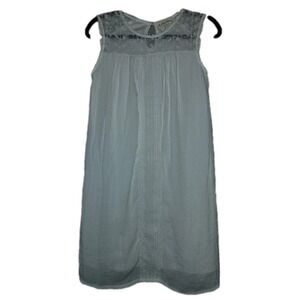 Indigo Rose White Lace Floral Sun Dress Womens Small Sleeveless Coastal Cowgirl